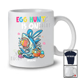 Personalized Egg Hunt Is ON; Awesome Easter Bunny Shark Hunting Eggs; Custom Name Family T-Shirt