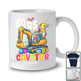 Personalized EggsCavator; Lovely Easter Custom Name Gnome Excavator Driver; Egg Hunt Family T-Shirt