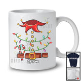 Personalized Elf Cosplay; Fantastic Christmas Lights Custom Name Elf Fake Costume; Friends Family T-Shirt