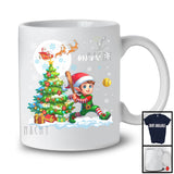 Personalized Elf Playing Softball Team; Awesome Christmas Custom Name Sport Player T-Shirt