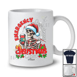 Personalized Emergency Department Christmas Crew; Scary Santa Skeleton; Custom Name Nurse T-Shirt