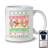 Personalized Emergency Department; Amusing Christmas Sweater Gingerbreads; Custom Name Nurse T-Shirt