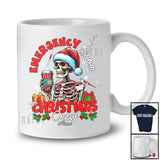Personalized Emergency Room Christmas Crew; Scary Santa Skeleton Coffee; Custom Name Nurse T-Shirt