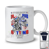 Personalized Everybody Getting Tipsy; Joyful 4th Of July Drunker; Custom Name Skeleton Drinking T-Shirt