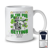Personalized Everybody Getting Tipsy; Joyful St. Patrick's Day Custom Name Skeleton Drinking T-Shirt
