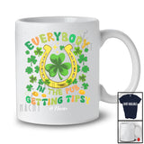 Personalized Everybody In Pub Tipsy; Joyful St. Patrick's Day Custom Name Drinking; Groovy Horseshoe T-Shirt