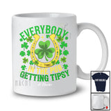 Personalized Everybody In The Pub Tipsy; Joyful St. Patrick's Day Custom Name Drinking; Horseshoe T-Shirt
