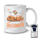 Personalized Everyday Is Halloween; Scary Custom Name Skeleton Tired Lunch Lady Pumpkins T-Shirt