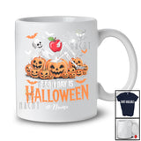 Personalized Everyday Is Halloween; Scary Custom Name Skeleton Tired Paraprofessional Pumpkins T-Shirt