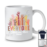 Personalized Everyone Is Welcome Here; Joyful Custom Name Teacher; Hands Heart Family T-Shirt