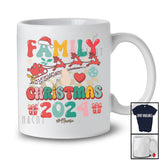 Personalized Family Christmas 2024; Fantastic X-mas Retro Groovy Santa; Custom Name Family T-Shirt