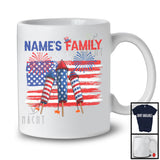 Personalized Custom Family's Name USA Flag Firecrackers, Proud 4th Of July Patriotic, Fireworks T-Shirt