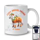 Personalized Farm Animal Squad; Lovely Halloween Custom Name Horse Pumpkin Cosplay; Farm T-Shirt