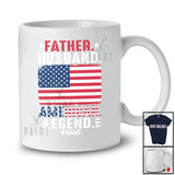Personalized Father Husband American Legend; Joyful Father's Day Custom Name America Flag T-Shirt