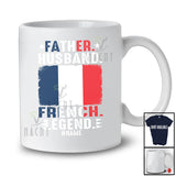 Personalized Father Husband French Legend; Joyful Father's Day Custom Name France Flag T-Shirt
