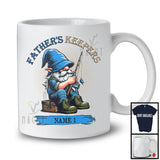 Personalized Father's Keepers, Lovely Father's Day Fishing Gnome, Custom Name Family T-Shirt