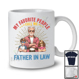 Personalized Favorite People Call Me Father in law, Lovely Father's Day 2 Son Daughter Custom Name T-Shirt
