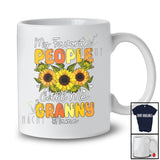Personalized Favorite People Call Me Granny; Amusing Mother's Day Sunflowers; Custom Name Family T-Shirt