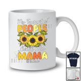 Personalized Favorite People Call Me Mama; Amusing Mother's Day Sunflowers; Custom Name Family T-Shirt