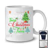 Personalized Favorite Tree Is Christmas Trees; Joyful X-mas Custom Name Family Friends T-Shirt