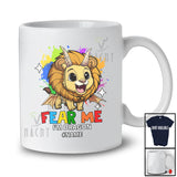 Personalized Fear Me I'm Dragon; Adorable Custom Name Lion Wild Animal Colorful T-Shirt