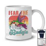 Personalized Fear The Budgie; Lovely Vintage Retro Custom Name Hummingbird Owner; Bird Lover T-Shirt