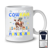 Personalized Feed Your Cowkah Time For Hanukkah; Adorable Custom Name Cow; Farm Farmer T-Shirt