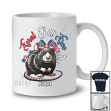 Personalized Feral But Free; Humorous 4th Of July Custom Name Patriotic Rat Trash Animal T-Shirt