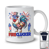 Personalized Fireclucker; Humorous 4th Of July Chicken Firecracker; Custom Name Patriotic Farmer T-Shirt