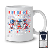 Personalized Firecracker Squad; Joyful 4th of July Birthday 3 Firecrackers; Custom Name Patriotic T-Shirt