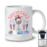 Personalized Fireworks and Gin; Cheerful 4th Of July Custom Name Drinking Drunker Patriotic T-Shirt
