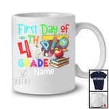 Personalized First Day Of 4th Grade, Colorful Summer First Day Of School Things Books, Students T-Shirt