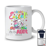 Personalized First Easter As An Aunt; Joyful Bunny Egg Hunt; Custom Name Pregnancy Family T-Shirt