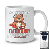 Personalized First Father's Day Together 2025; Lovely Custom Name Bear New Dad Son; Family T-Shirt