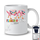 Personalized Flamingo Squad; Joyful Birthday 3 Dabbing Flamingo Sunglasses; Custom Name Family T-Shirt
