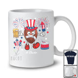 Personalized Football Drinking Beer; Proud 4th Of July Custom Name Football Player; Patriotic T-Shirt