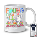 Personalized Found Them All; Happy Easter Custom Name Bunny Cat With Eggs Basket T-Shirt