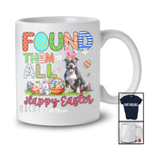 Personalized Found Them All; Happy Easter Custom Name Bunny Pit Bull With Eggs Basket T-Shirt