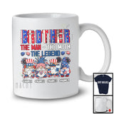 Personalized Four Gnomes Custom Name Brother Myth Legend, Proud 4th Of July Patriotic, Family T-Shirt