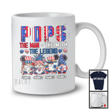 Personalized Four Gnomes Custom Name Pops Myth Legend, Proud 4th Of July Patriotic, Family T-Shirt