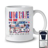 Personalized Four Gnomes Custom Name Uncle Myth Legend, Proud 4th Of July Patriotic, Family T-Shirt
