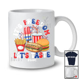 Personalized Freedom Let's taste; Proud 4th Of July Ice Cream Hot Dog; Custom Name Patriotic T-Shirt