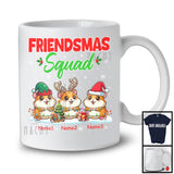 Personalized Friendsmas Squad; Awesome Christmas Lights Custom Name Three Hamster T-Shirt