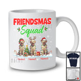 Personalized Friendsmas Squad; Awesome Christmas Lights Custom Name Three Labrador T-Shirt