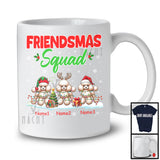 Personalized Friendsmas Squad; Awesome Christmas Lights Custom Name Three Poodle T-Shirt