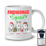 Personalized Friendsmas Squad; Awesome Christmas Lights Custom Name Three Samoyed T-Shirt