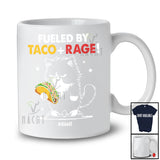 Personalized Fueled By Taco Rage; Humorous Custom Name Cat Owner Food; Family Group T-Shirt