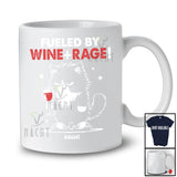 Personalized Fueled By Wine Rage; Humorous Custom Name Cat Owner Drinking; Family Group T-Shirt