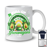 Personalized Full Of Shenanigans; Lovely St. Patrick's Day Custom Name Avocado; Leopard Rainbow T-Shirt
