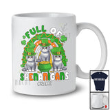 Personalized Full Of Shenanigans; Lovely St. Patrick's Day Three British Shorthair Cat Rainbow; Family T-Shirt